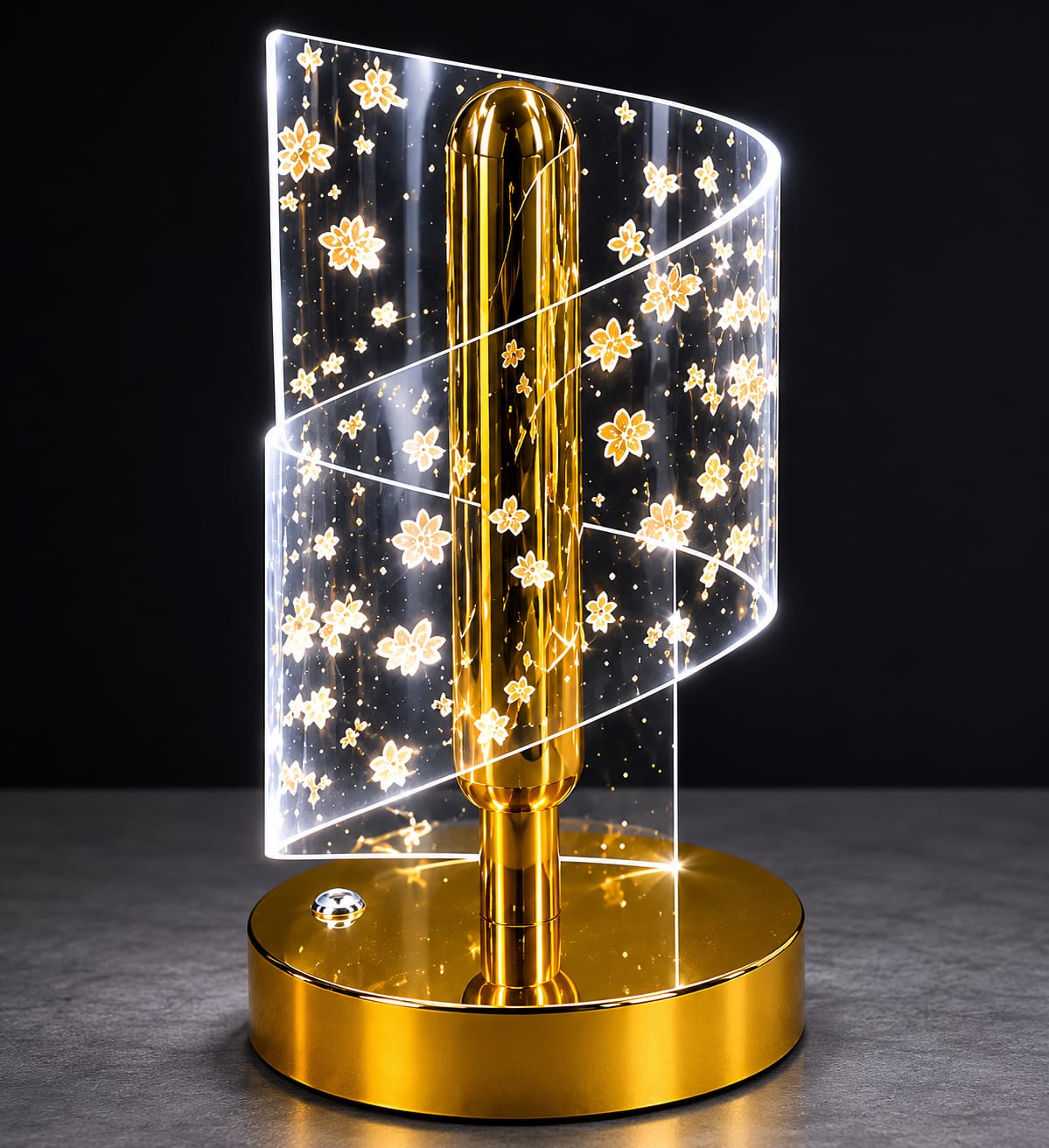 3 Color Mods Spiral Flower LED Bedside Lamp