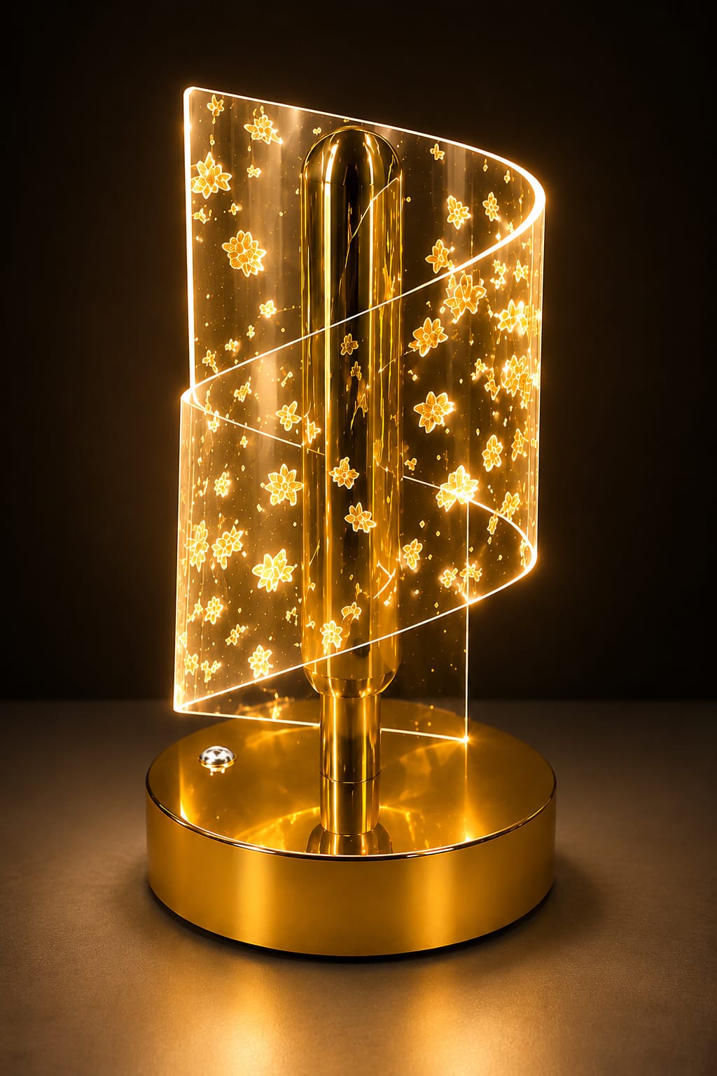 3 Color Mods Spiral Flower LED Bedside Lamp