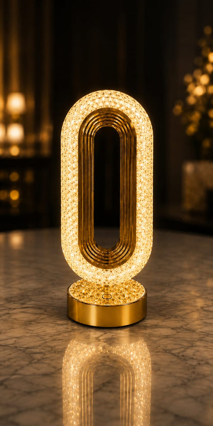 Oval Prism Crystal LED Lamp