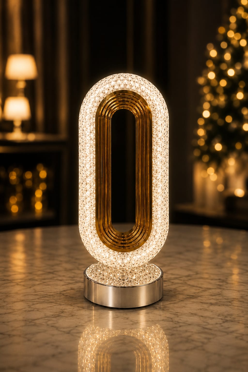 3 Color Mods Oval Prism Crystal LED Lamp
