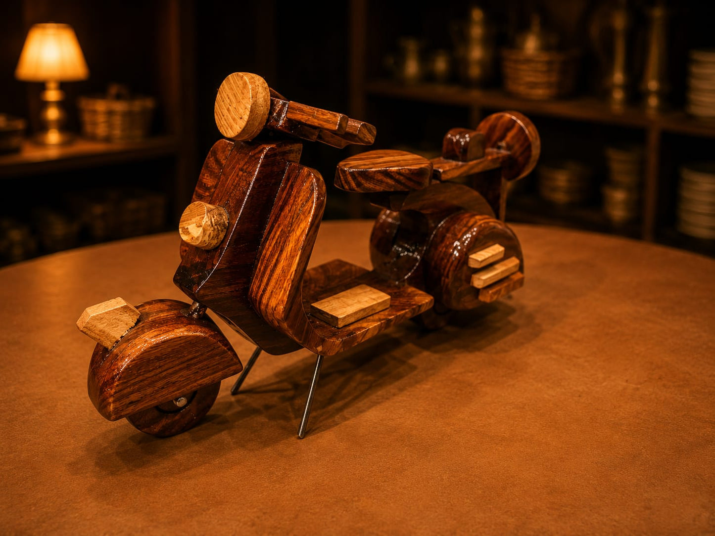 Handcrafted Wooden Scooter Model
