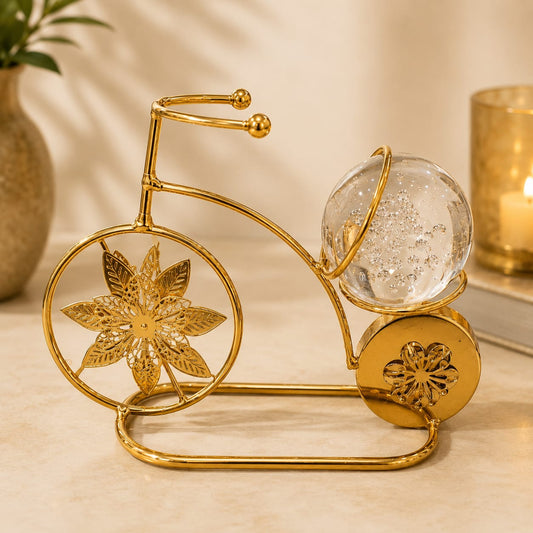 Gold Miniature Bicycle Showpiece