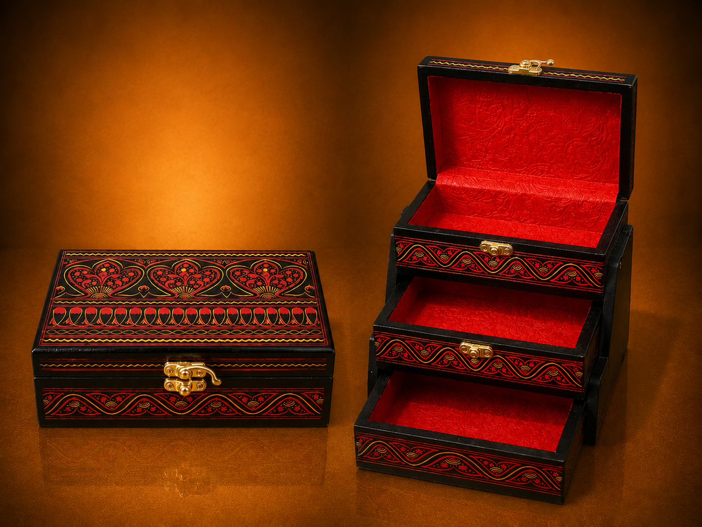 Multi-Tier Wooden Jewelry Organizer