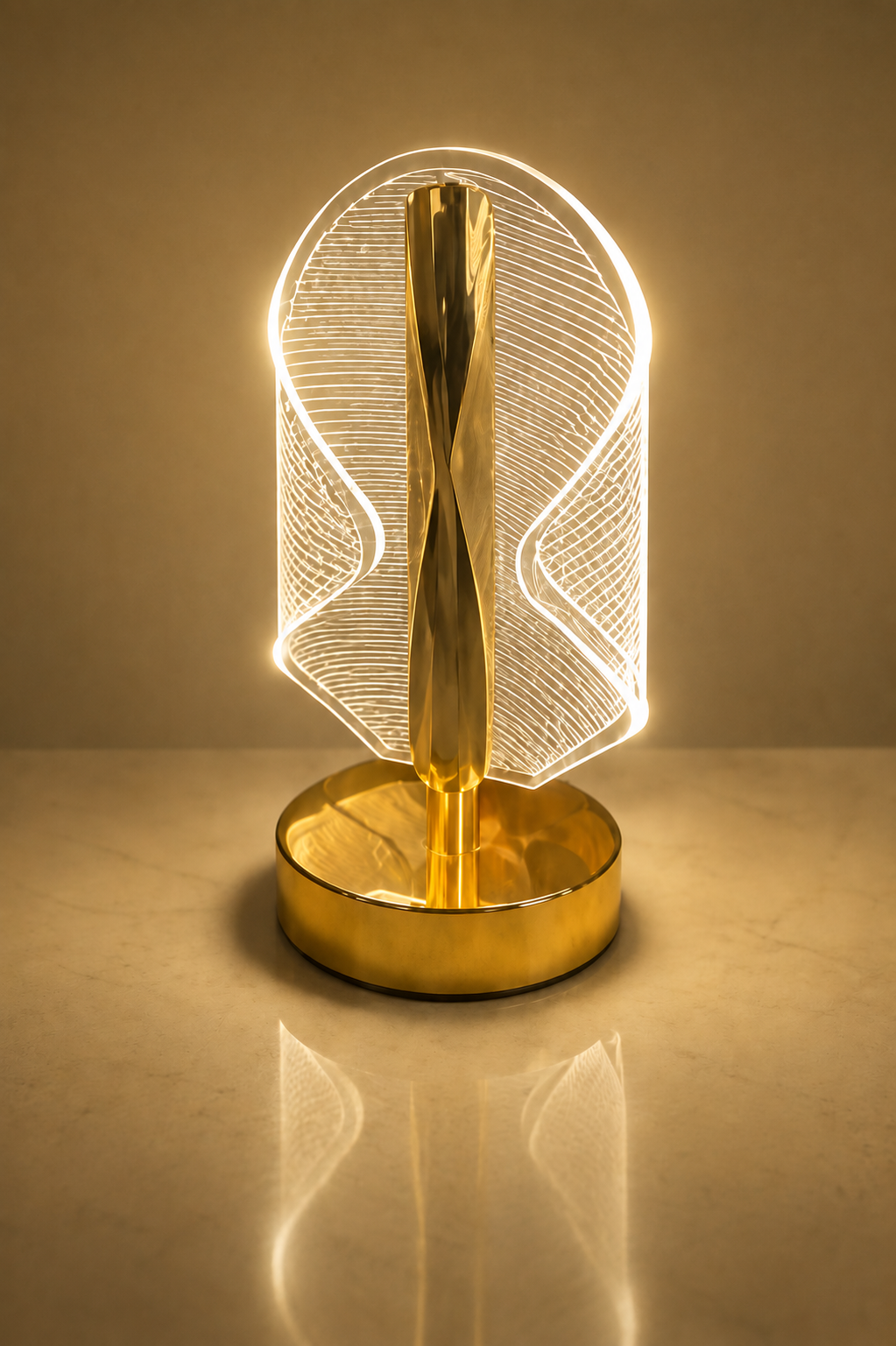 Lumina Helix Acrylic Desk Lamp