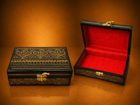 Hand-Painted Wooden Jewelry Box